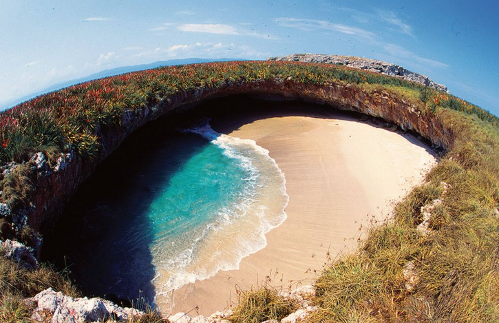 Playa Escondida (Hidden Beach) Marieta's islands in Puerto Vallarta