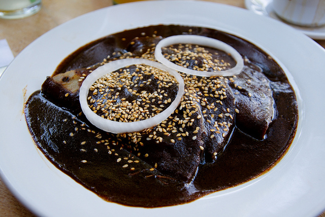 Mole negro (Chocolate Sauce) in mexico