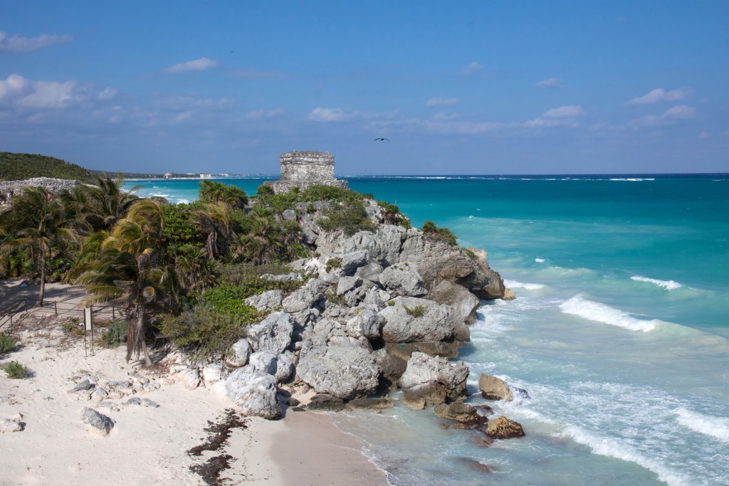 Mayan ruins and beach of Tulum, Mexico